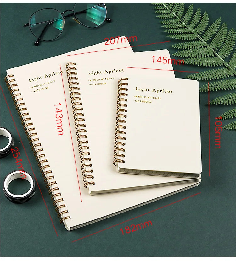 A5/B5/A6 Classical PP Coil Line Grid Spiral Notebook Journals Morandi Basic Diary Weekly Planner Book School Stationery