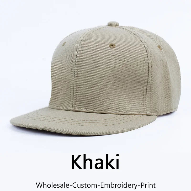 Custom Embroidery Hip-hop Snapback Hat for Men and Women Baseball Cap Wholesale DIY Design Print Sunshade Hats American style