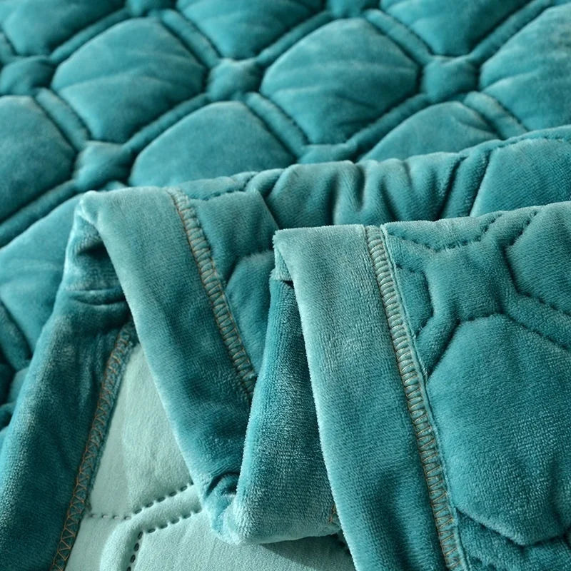 Winter Warm Blankets Quilt Plaid Bed Cover Quilted Bedspread Velvet Bedspread Cover For Beds