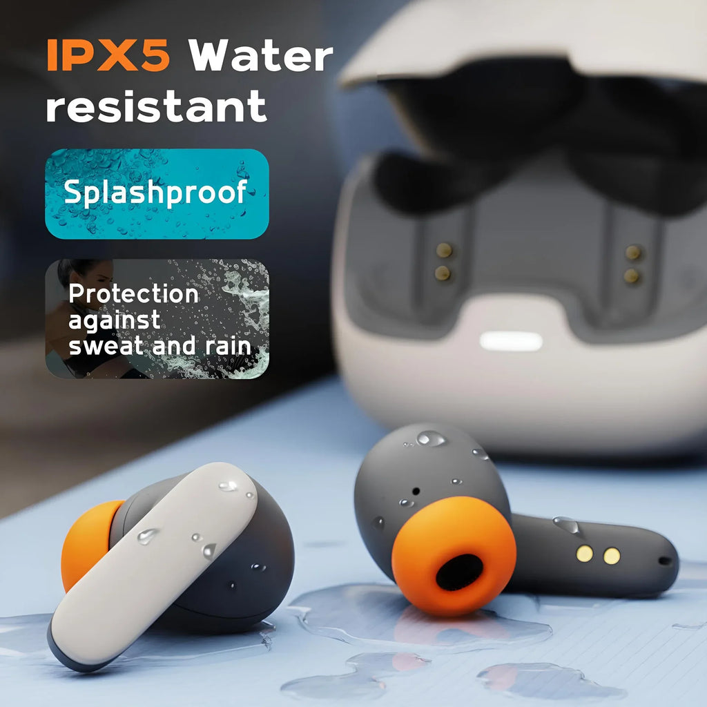 Wireless Bluetooth 5.3 Skin Type Surface Earphones Dual Mic ENC Noise Reduction In Ear Low Delay Earbuds True Wireless Stereo