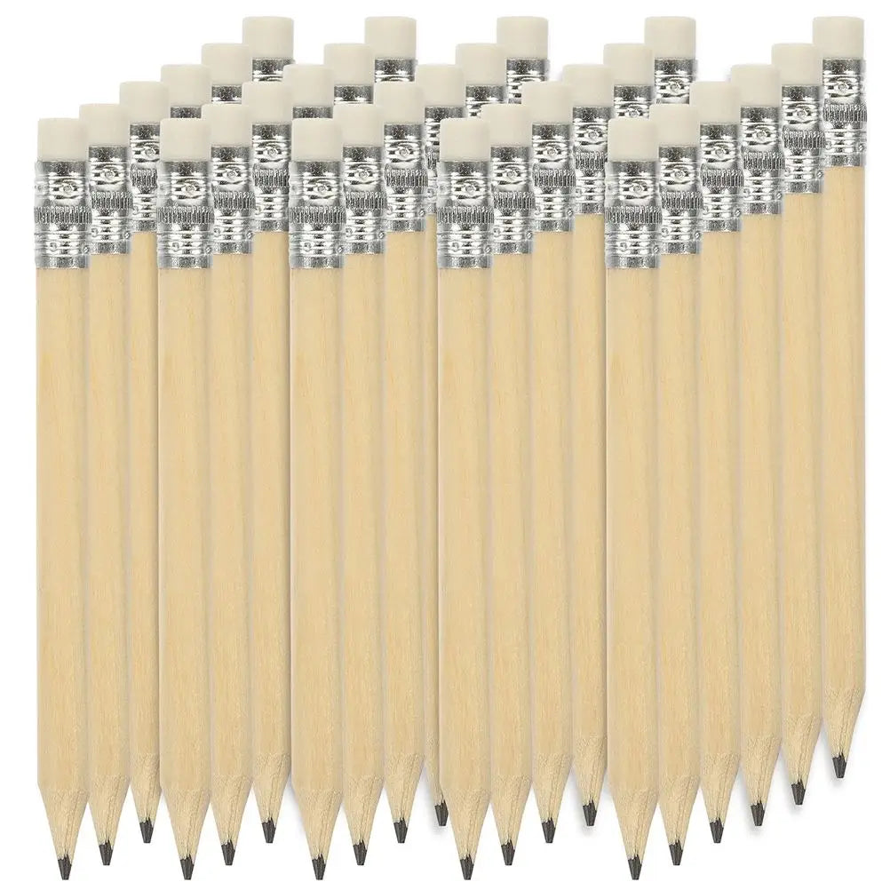 35 Pcs Log 10cm Mini Short Pencil Student Beginner Half Pencils Woodcase Wooden Kids Writing Painting Drawing Sketch
