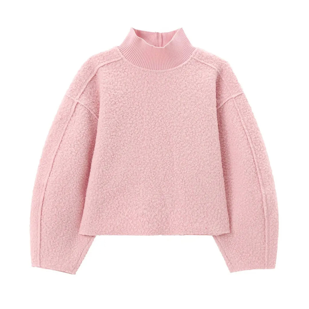 HH Sweatshirts For Women Autumn Casual Loose Turtleneck Long Sleeve Pullover Sweater Female Fashion Chic Top Pullovers