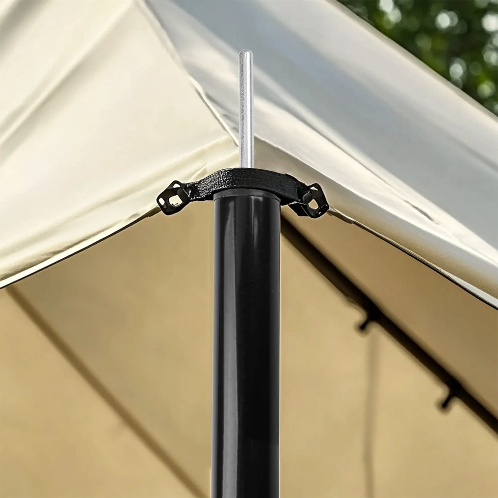 Tent Poles Camping Poles for Tarp Awning Canopy Shelter Sun Sail Tarpaulin Headroom Galvanized Steel Adjustable Telescoping Rods