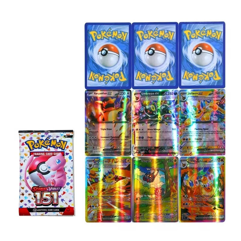Pokemon Trading Cards 40 Pcs English PTCG Game Collection Strange Tree 151 SV4A Gift for Children