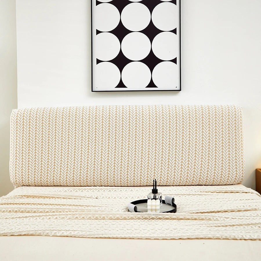 1 PC Headboard Cover elastic jacquard Bedside Cover for bed in bedroom easy to clean Headboard Cover