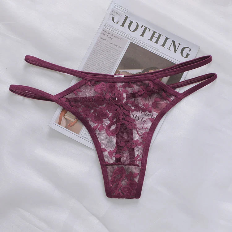 Women's Sexy And Fun Hollow Lace Underwear Easy to Wash And Dry, Traceless Antibacterial Underwear C830