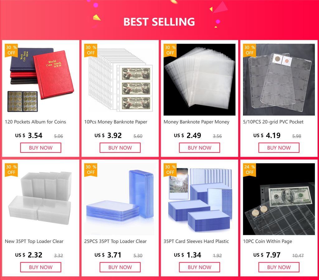 Money Banknote Paper Money Album Page Collecting Holder Sleeves 3-slot Loose Leaf Sheet Album Protection for Stamps Currency