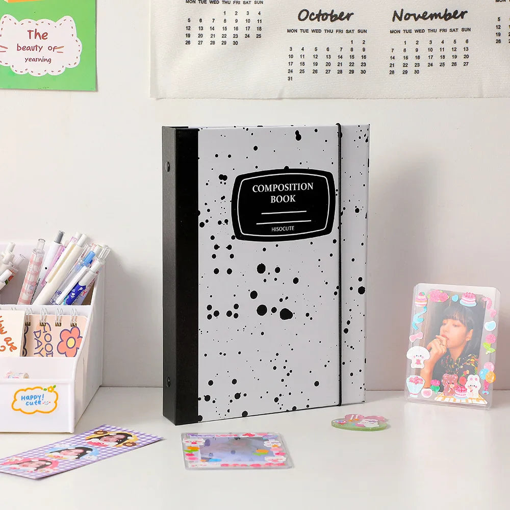 SKYSONIC New Arrival A5 Ring Notebook Jounral Cover INS Bandage Photocards Binder Collect Book Photo Cards Organzier Stationery