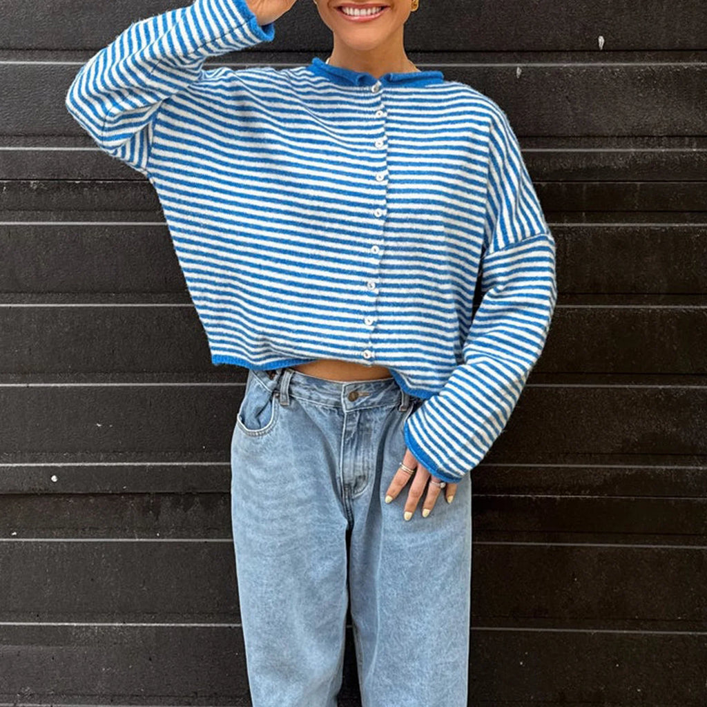 Womens Long Sleeve Striped Sweatshirt Watermelon Red Oversized Pullover Crewneck Sweatshirts Women Fall Sweatshirts Casual Wear