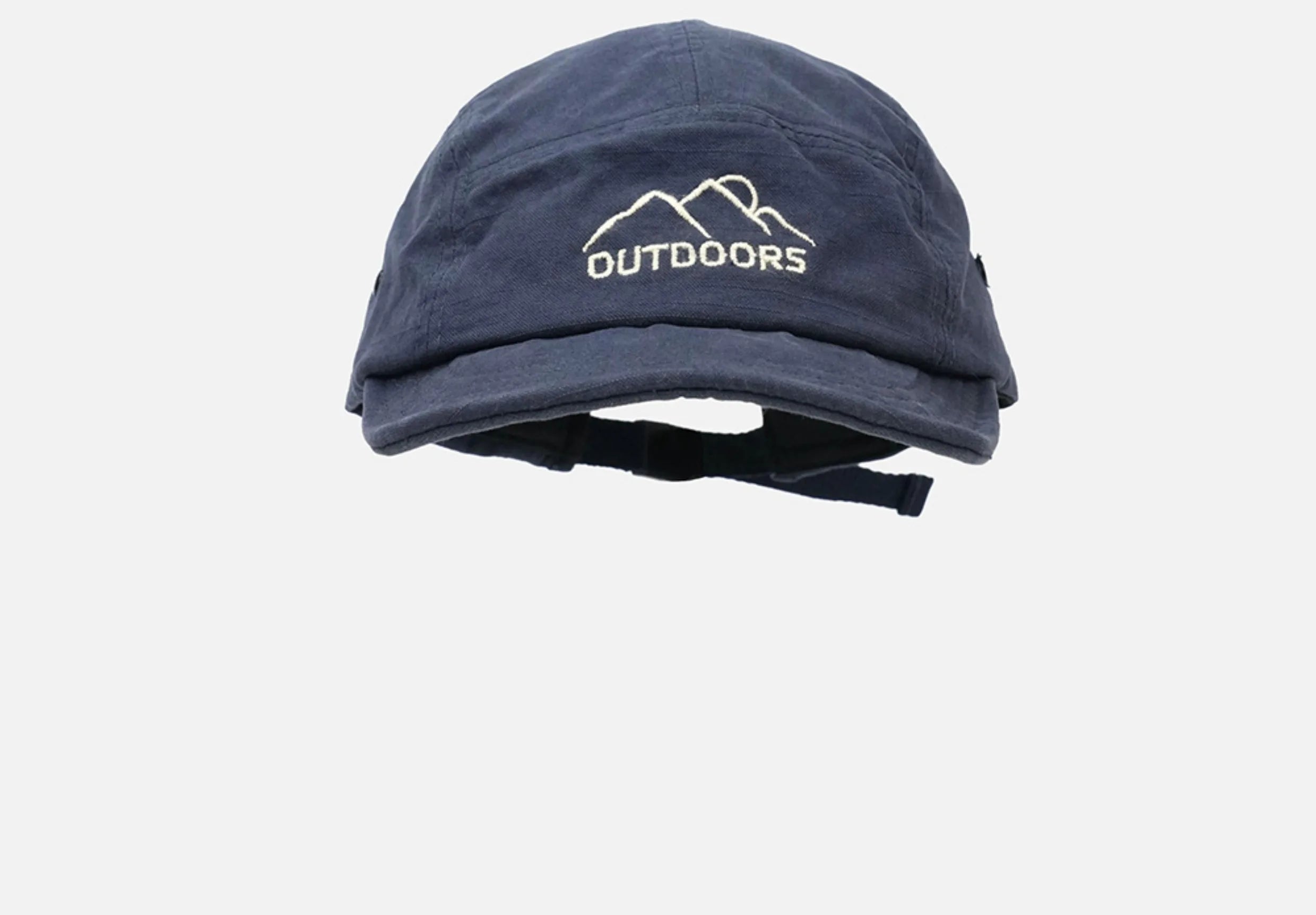 Style Short Brim Peaked Cap Men and Women All-Matching Retro Soft Top Snap-Brim Hat Mountain Embroidery Five-Piece Hat Fashion