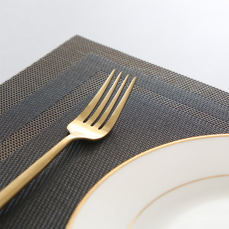 4/6Pcs Table Mat Set Non-Slip Bowl Pad Coaster Set Washable PVC Dining Table Placemats Modern Home Decoration Accessories