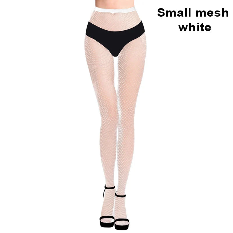 Sexy Women Long Fishnet Mesh Nylon Tights Body Stockings Slim Perfect Legs Fish Net Hollow Pantyhose High Waist Leggings Hosiery