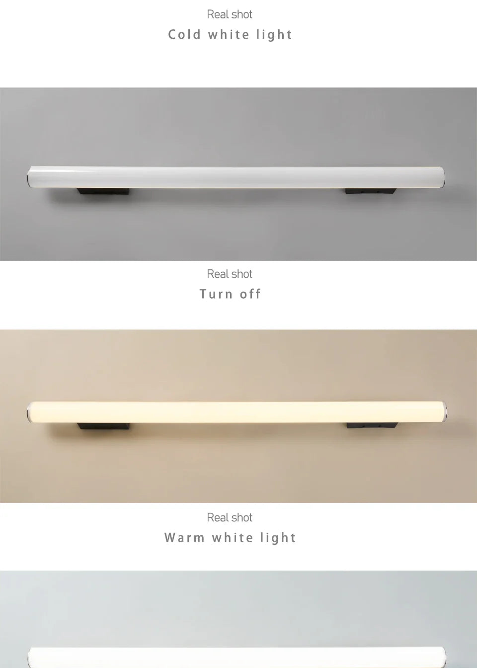 Wall Lamps Bathroom Led Mirror Light Waterproof 12W 16W 22W AC85-265V LED Tube Modern Wall Lamp Bathroom Lighting