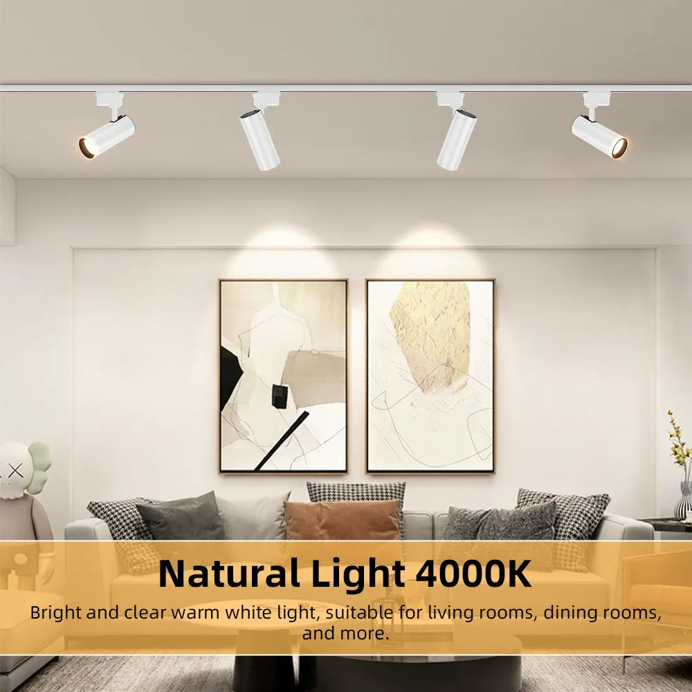 Set LED Track Light Dimmable Track Lamp AC180-265V COB led Spotlight  for Living Room Kitchen Clothing Store Rail Lamp Lighting