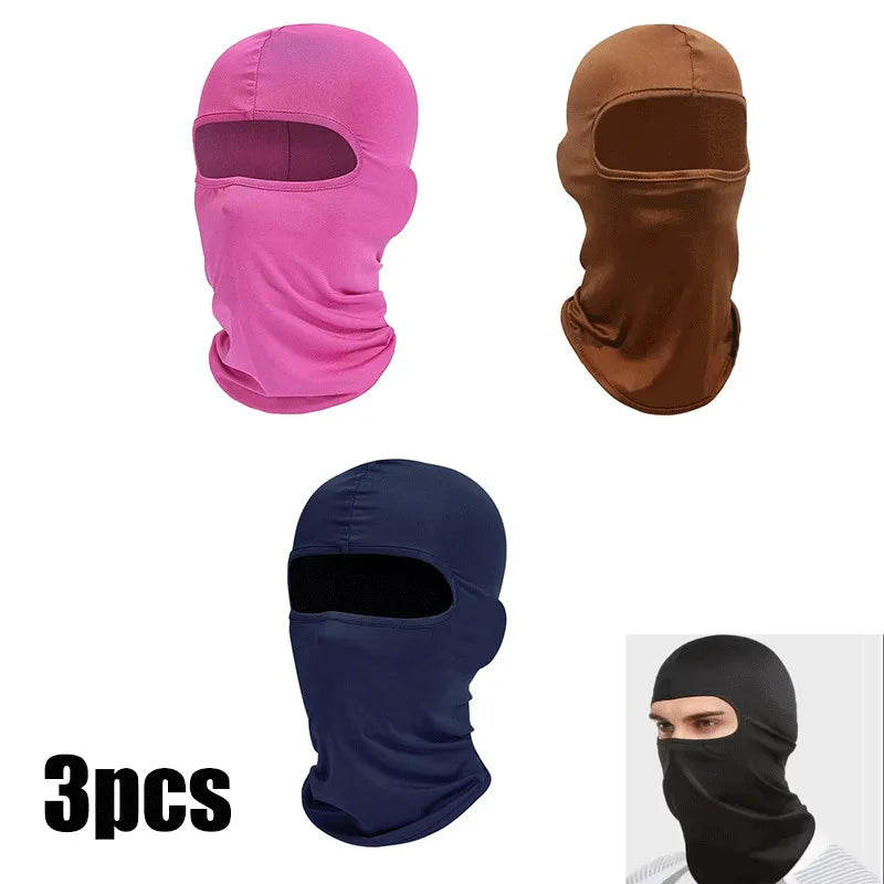 1/3pcs Ski Mask for Men Full Face Mask Balaclava Black Ski Masks Covering Neck Gaiter