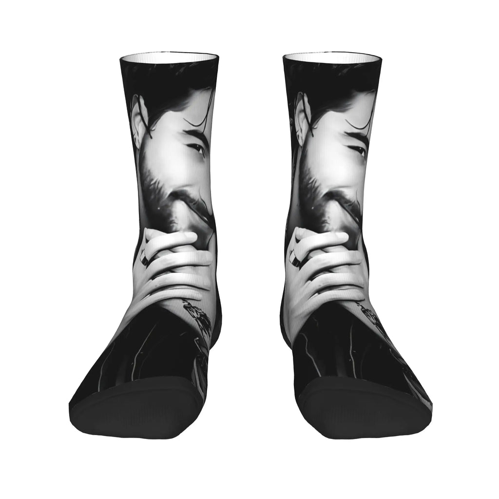Maluma Rapper Socks  Anti Slip Stockings Women Men Comfortable Outdoor Socks Winter Fashion Graphic Socks
