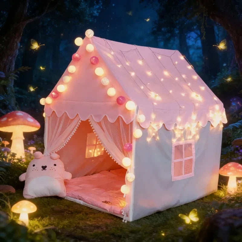 Portable Children's Tent Folding Kids Tents Tipi Baby Play House Large Girls Pink Princess Castle Child Room Decor Play Tent Toy