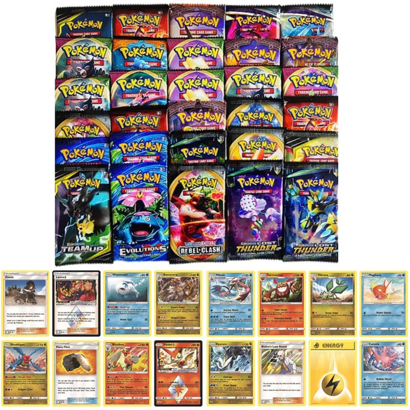 Pokemon Trading Cards 40 Pcs English PTCG Game Collection Strange Tree 151 SV4A Gift for Children