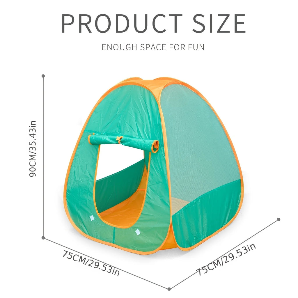 Tent House Green Foldable Portable Children's Game House Toy