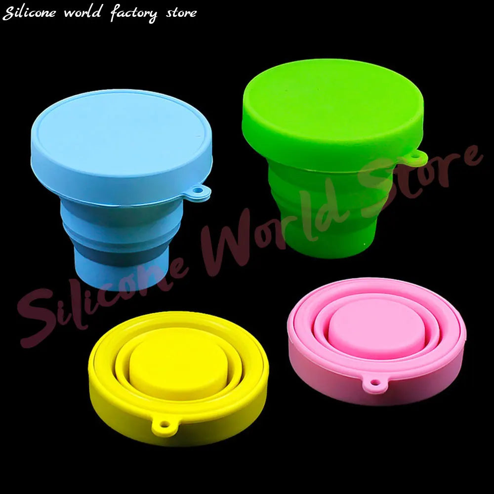 Silicone World Portable Silicone Folding Cup Mouthwash Cups Travel Outdoor Anti Drop Telescopic Cup Coffee Handcup Water Cup
