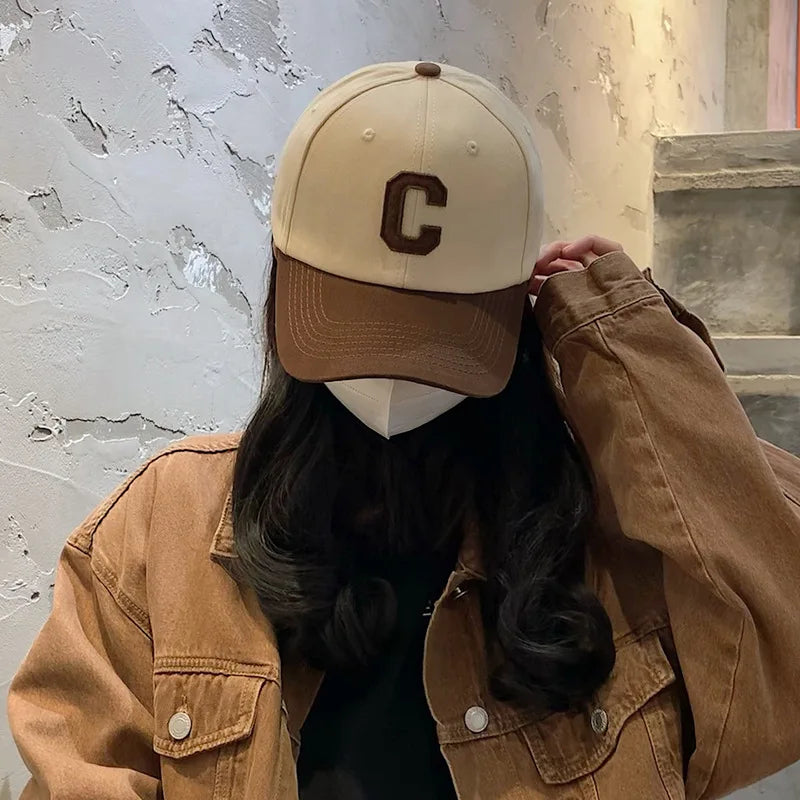 "Baseball Cap for Women and Men Snapback Hat Letter C Patch Hat Summer Sun Visors Caps Unisex
