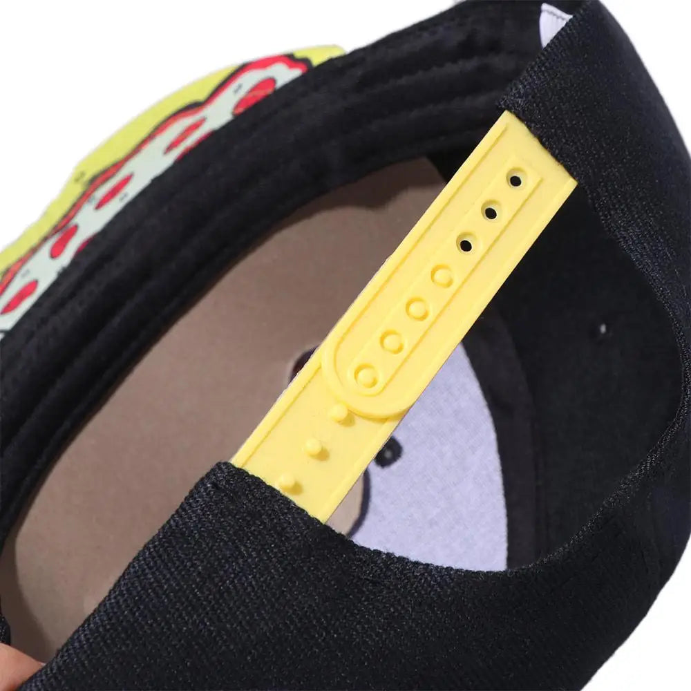 Snapback Hat Eye Pizza Baseball Cap Letter Embroidery Sunscreen Sun Hat Hip-hop Korean Style Peaked Cap Sports
