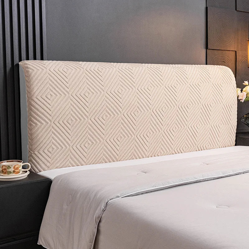 Stretch Bed Headboard Cover  Soft Velvet Bed Head Slipcovers All-inclusive Solid Color Bedside Backrest Dust Protector Coversr