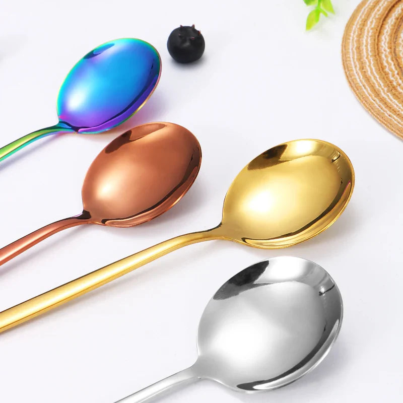 16PCS cutlery set stainless steel tableware knife and fork spoon teaspoon tableware package quality gold cutlery sets
