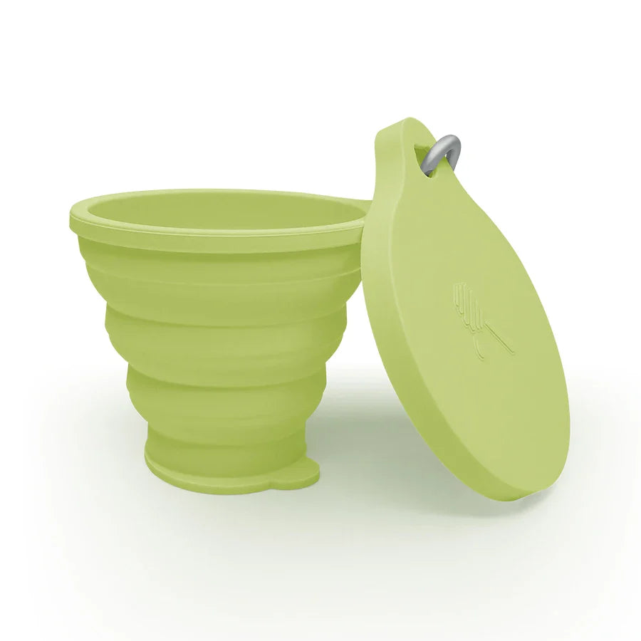 ME. FAM New 180ml Eco-friendly Silicone Bear Folding Cups With Cover Lids Travel Outdoor Camping Collapsible Drinking Water Copa