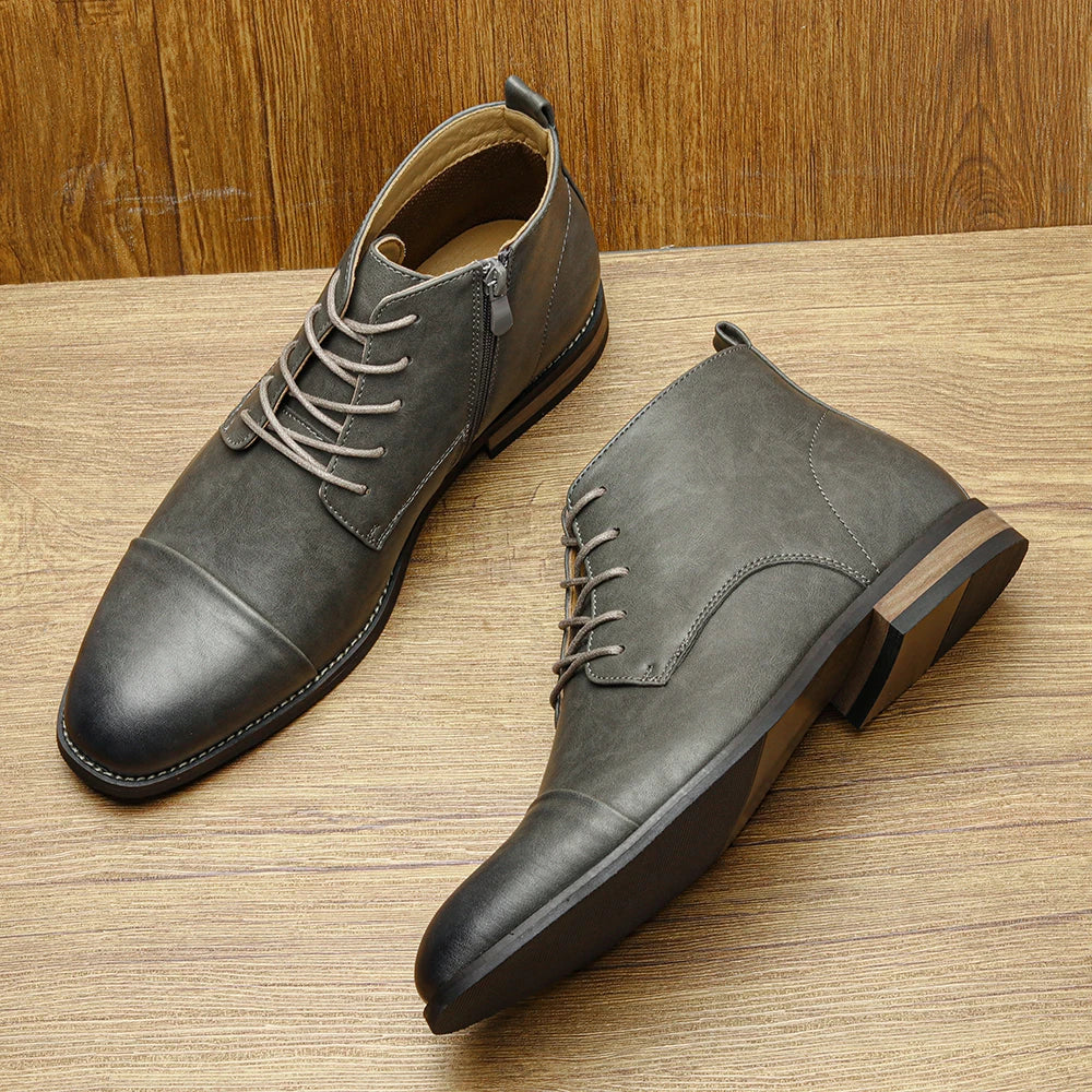 Boots Men Comfortable Fashion 2025 Brand Boots Leather