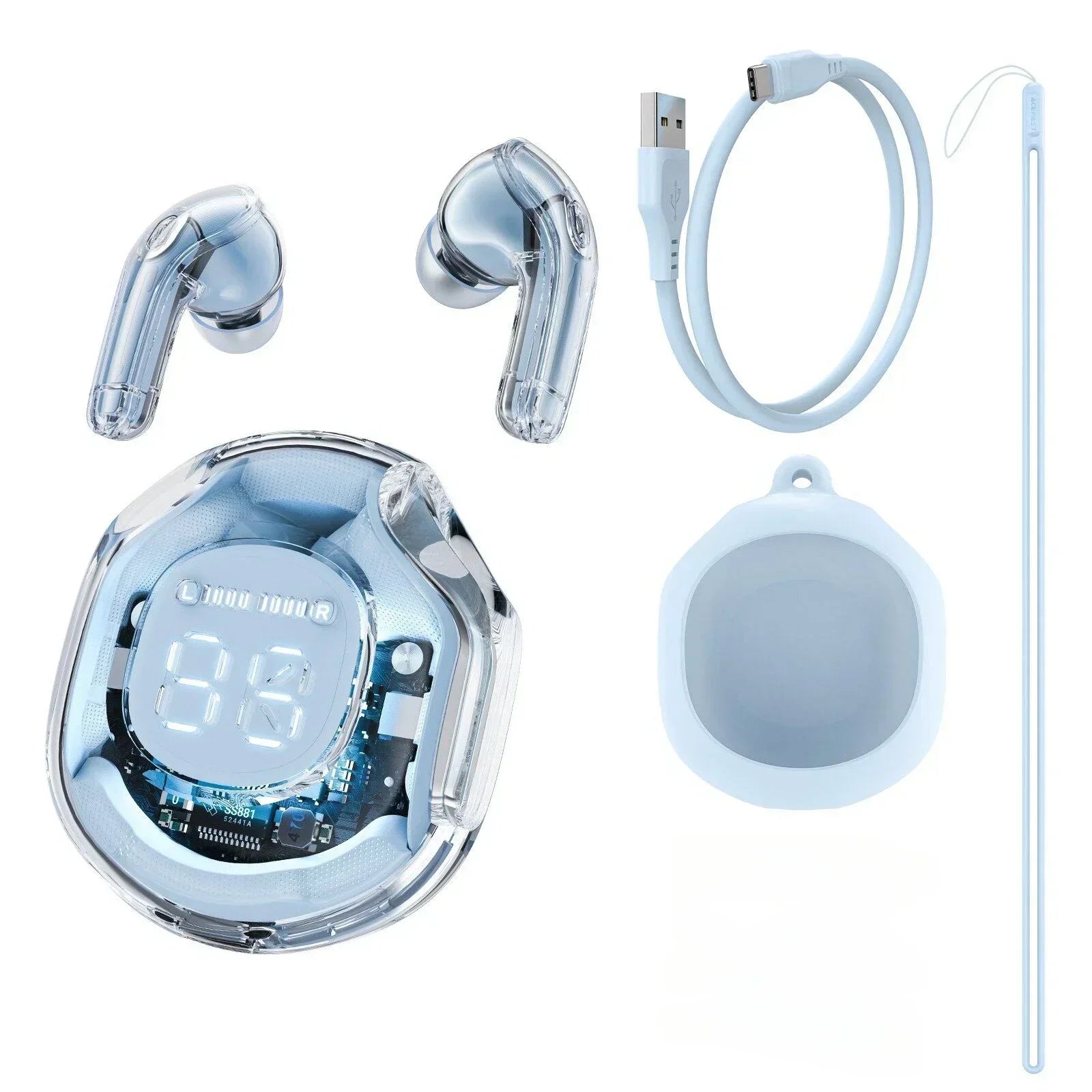 T8 Wireless Bluetooth Headphones LED Power Display In-Ear Wireless Earbuds with Charging Case HiFi Stereo TWS Headset for Air39