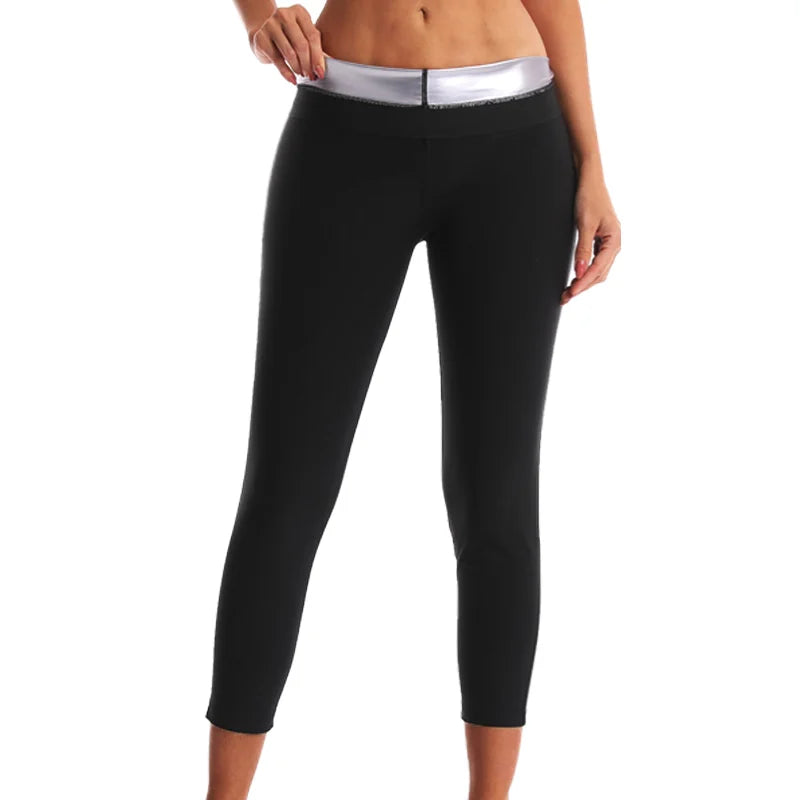 Sweat Sauna Pants Body Shaper Weight Loss Slimming Shapewear Women Waist Trainer Tummy Hot Thermo Sweat Leggings Workout Gym