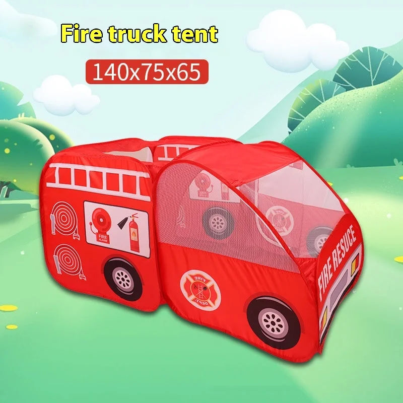 Super Large New Children's Tent Cartoon Car Theme Tent Indoor and Outdoor Game House Automatic and Convenient Installation Free