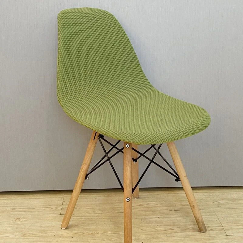 Jacquard Waterproof Shell Chair Cover Short Back Scandinavian Chair Covers Adjustable Dining Room Seat Covers for Bar Party
