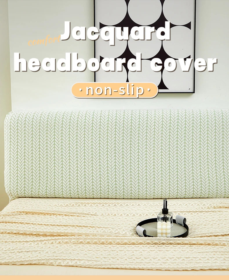 1 PC Headboard Cover elastic jacquard Bedside Cover for bed in bedroom easy to clean Headboard Cover
