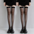 1/2Pairs Women Sexy Fishnet Stocking Summer Ultra Thin Sock Over Knee Nylon JK Long Socks Hosiery Lolita Silk Stockings