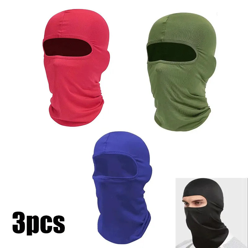1/3pcs Ski Mask for Men Full Face Mask Balaclava Black Ski Masks Covering Neck Gaiter