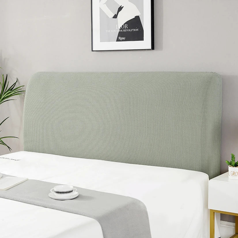 Simple Bedside Cover Elastic Thicken Protection Headboard Case Dust-Proof Nordic Bedroom Bed Cushion Cover House Decoration