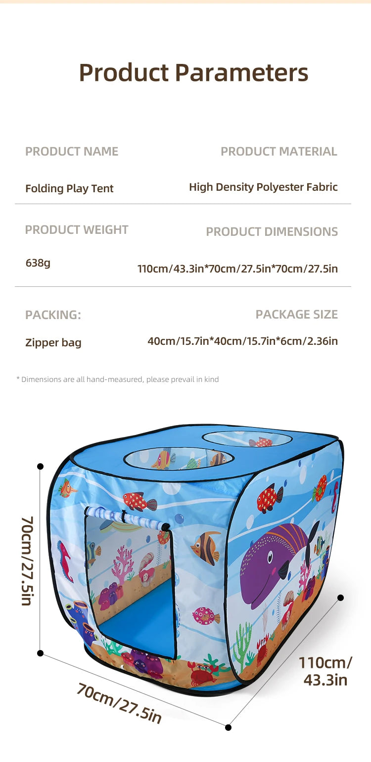 Children's Tent Game House Indoor and Outdoor No Installation Kindergarten Foldable Family Toy House