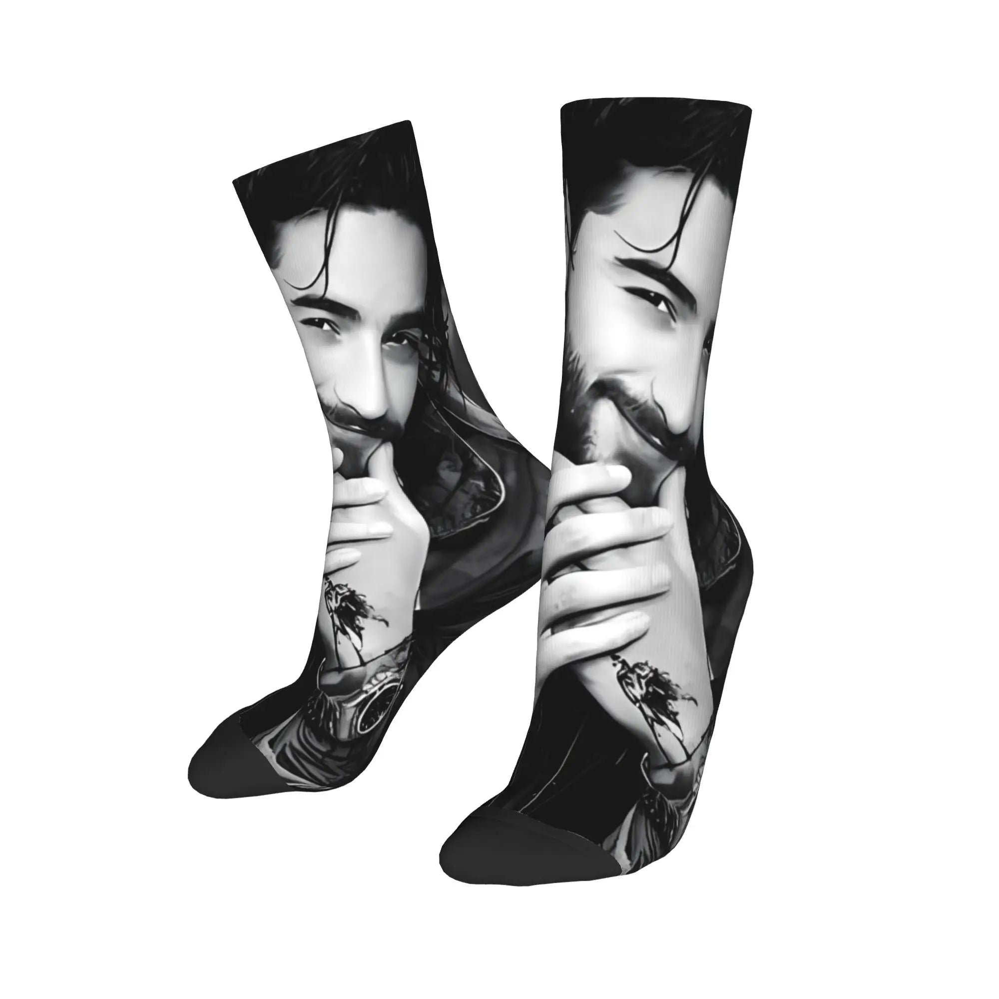 Maluma Rapper Socks  Anti Slip Stockings Women Men Comfortable Outdoor Socks Winter Fashion Graphic Socks