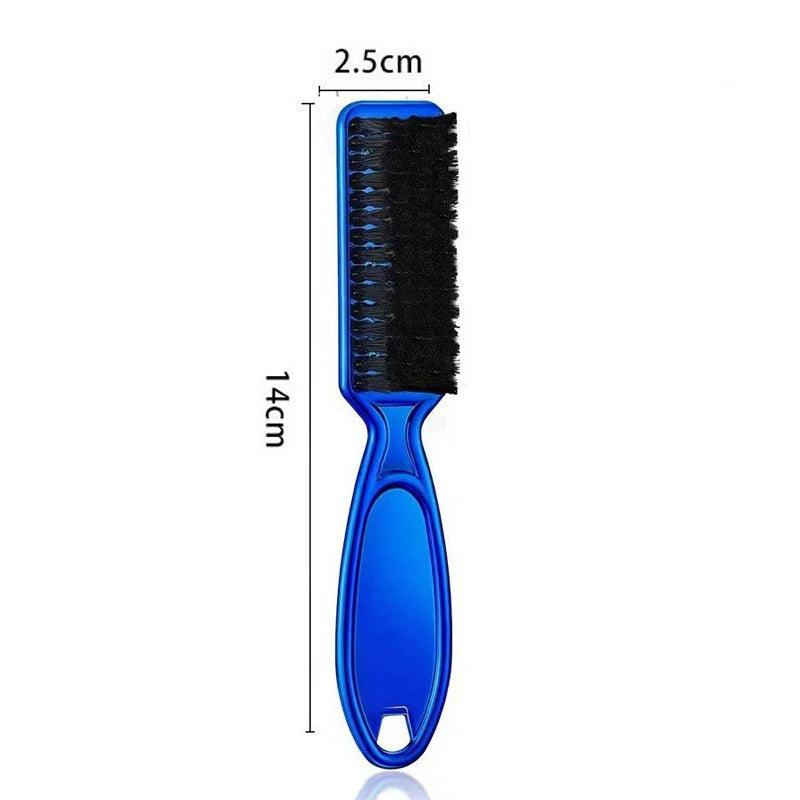 Six Colors Small Beard Styling Brush Logo Professional Shave Beard Brush Barber Vintage Oil Head Shape Carving Cleaning Brush