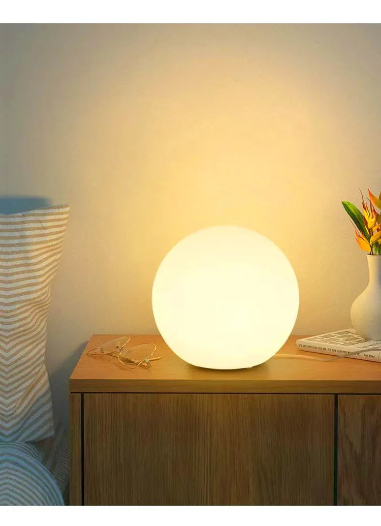Decorative Ball Table Lamp Bedside Nightlight Girls Ins Gift Atmosphere Lamp Romantic Warm Children's Room Desk Bedroom Floor La