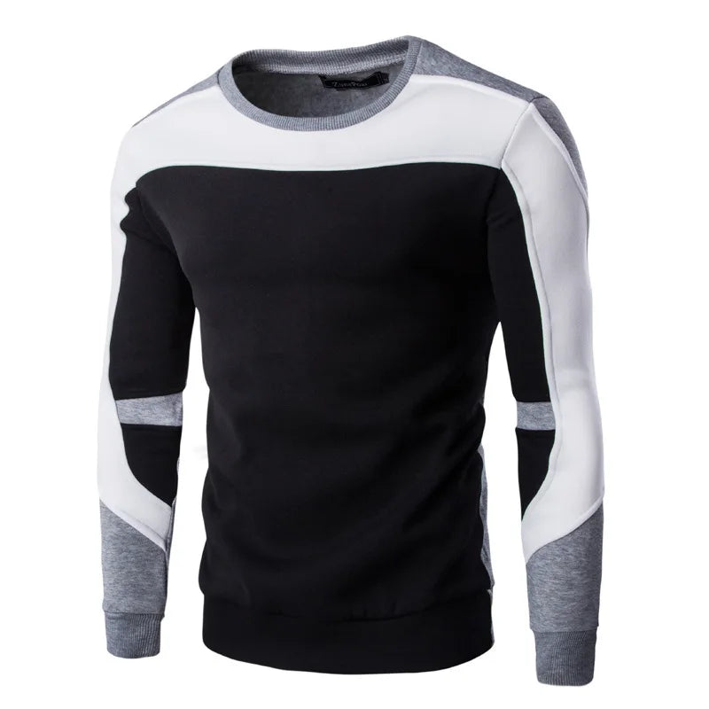 2025 Men's Sweatshirt Casual Fashion Hoodies Men Slim Fit Pullover Male Long Sleeve Streetwear Patchwork Quality Sweatshirts Men