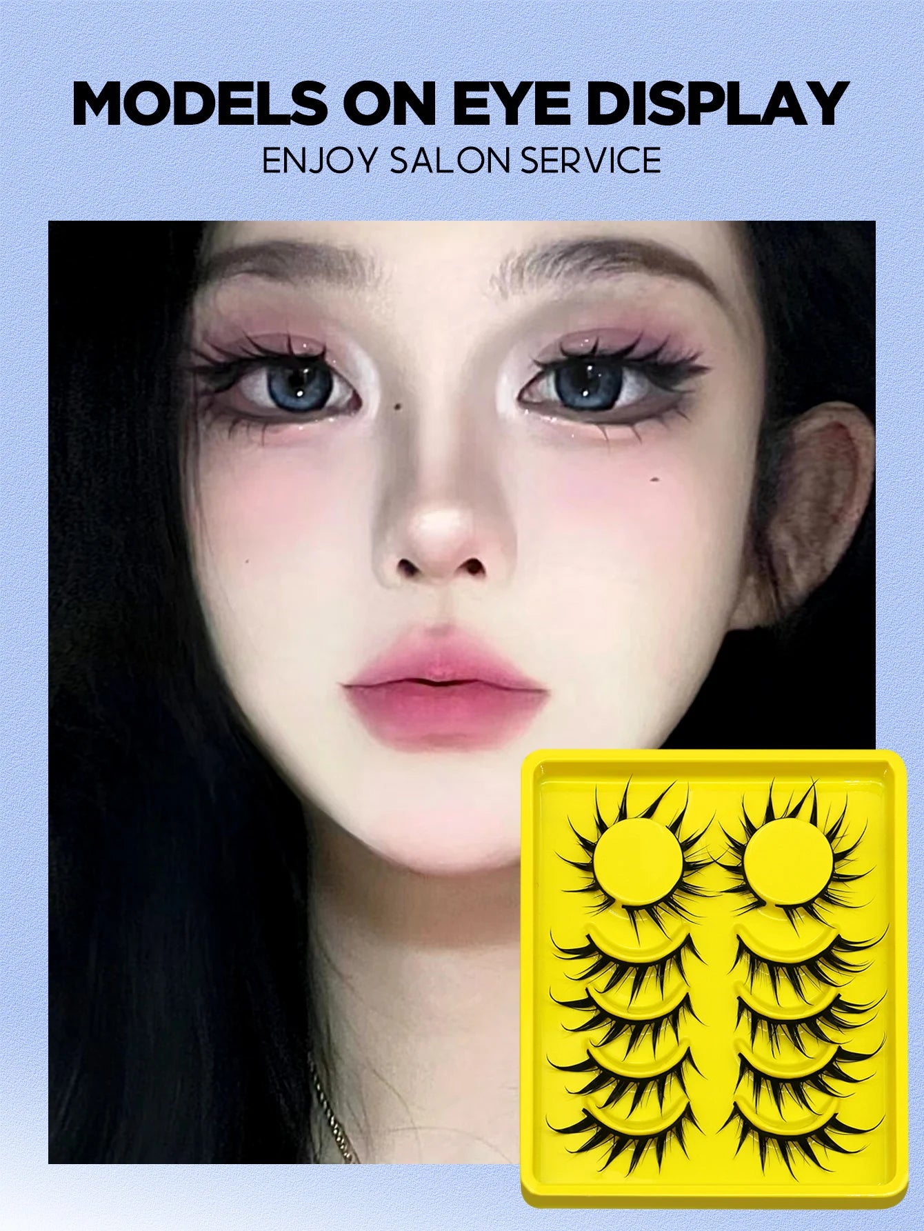 Lasvirey Cat Eye Lashes Manga Lashes Styles 3D Faux Mink Lashes Soft Cross Wispy Natural Winged End Eye Elongated Eyelash Makeup