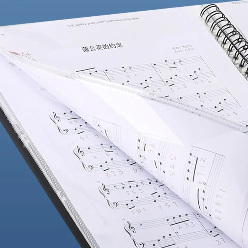 Cover Folder A4 Sheet Music Folder Fashionable Creative Loose Leaf Notebook Waterproof Durable Budget Binder Teacher