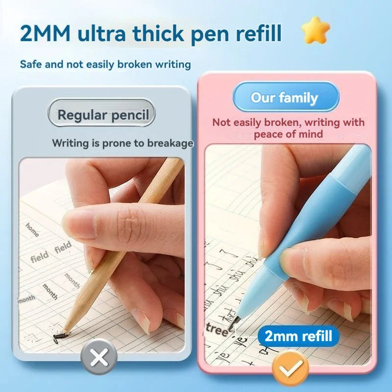 Cute Dolphin 2mm Mechanical Pencils Set Carpenter Drafting HB Pencil 2.0 mm for Drawing Writing Sketching Kawaii School Supplies