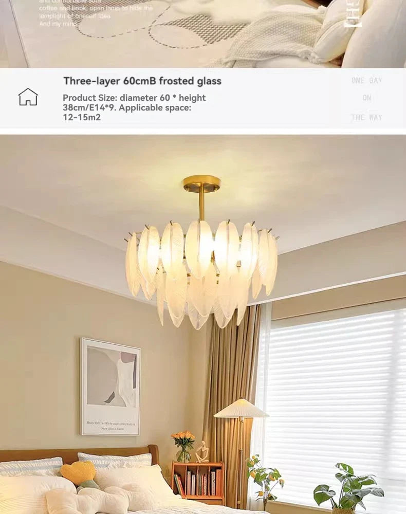 Modern Luxury crystal Chandeliers Gold French Glass chandelier Idoor Home Decor Pendant Lamp for Living Room Dining