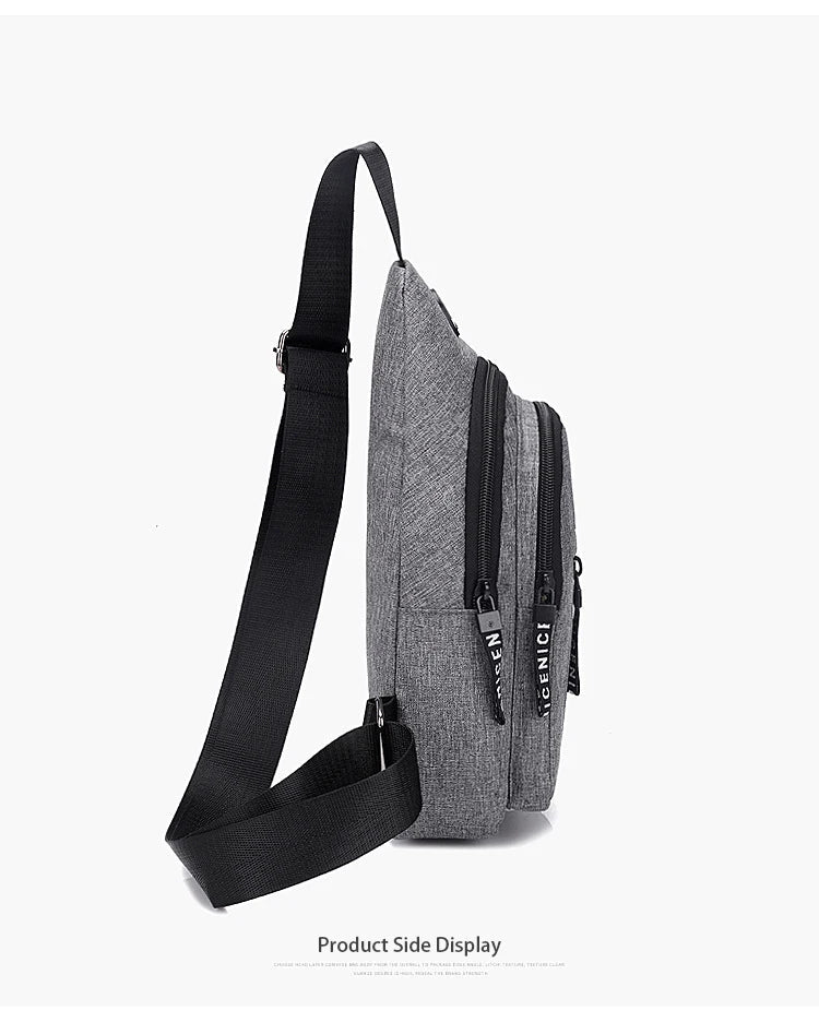 Travel Men's Handbags USB Chest Bag Designer Messenger Crossbody Bags Water-Proof Shoulder Bag Diagonal Package Sports Back Pack