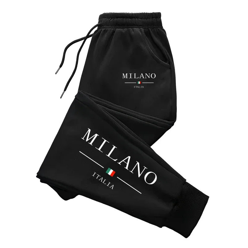 Men's Sweatpants Drawstring 2026 Spring Summer Fashion Print Versatile Gym Comfort Soft Sports Casual Trousers Hot Sales Jogging