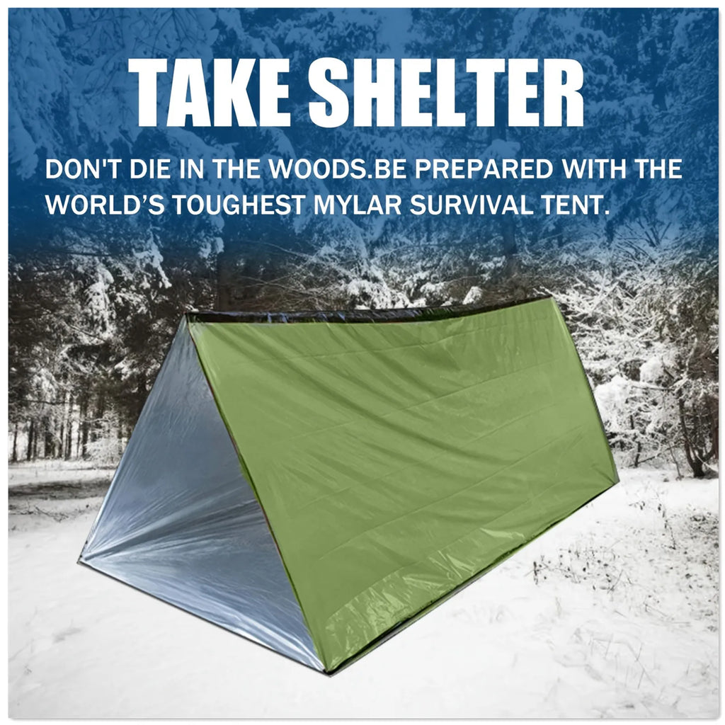 Emergency tent, Waterproof 2 Person Emergency Tube Tent for Camping and Outdoor Activities